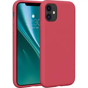 Силиконовый чехол Etteri для iPhone 11 — малиновый