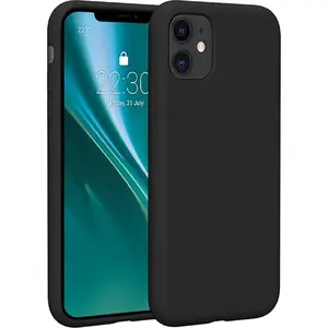 Silicone protective case Etteri for iPhone 11 — black