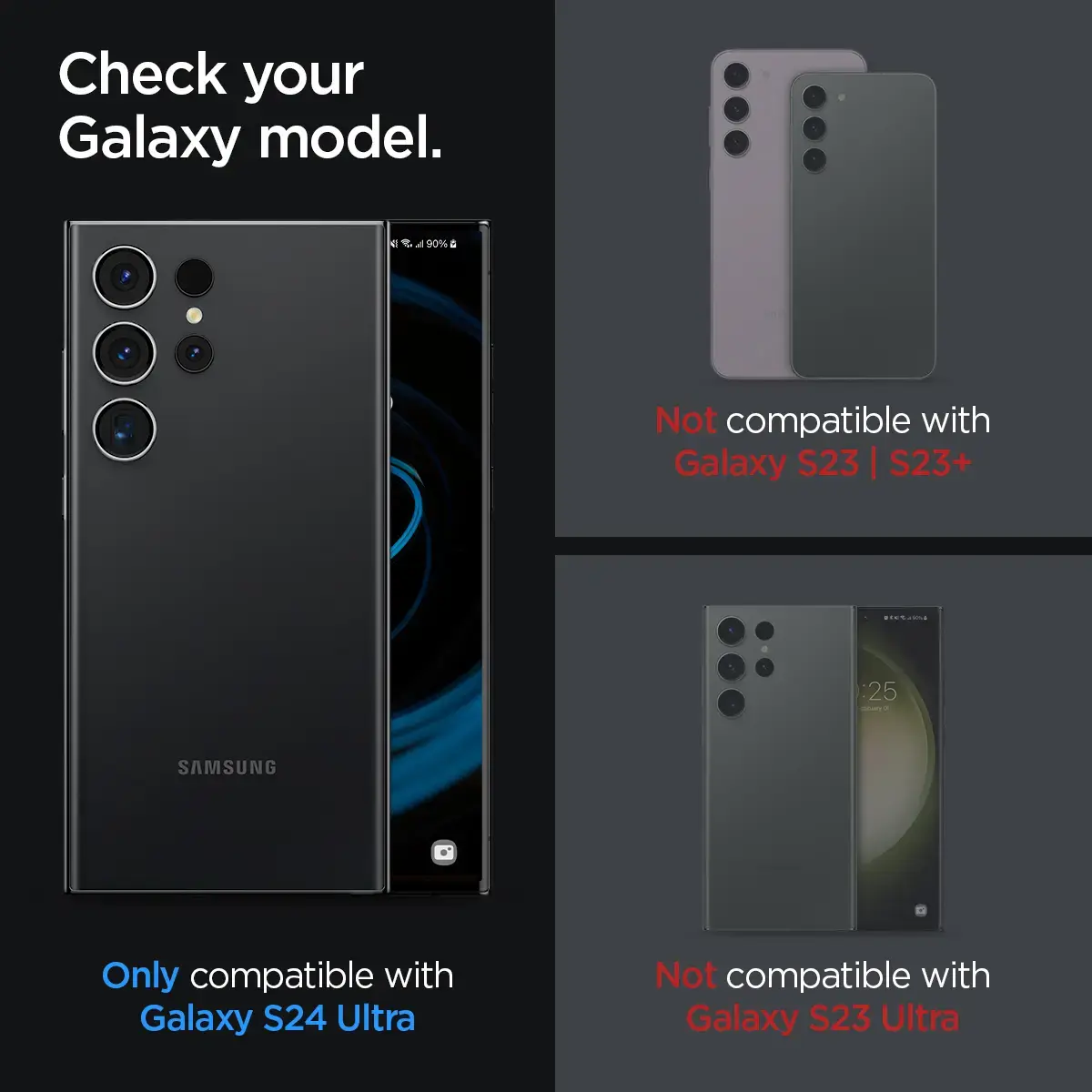 Spigen Cover for Samsung Galaxy S24 Ultra (TPU, Grey) Photo 2