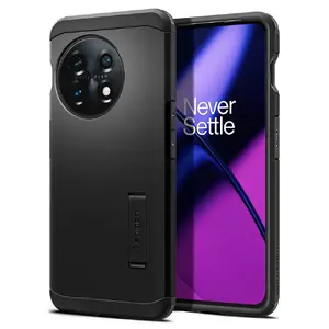 Protective phone case Spigen Tough Armor for OnePlus 11, black, TPU+PC, fits 6.7"