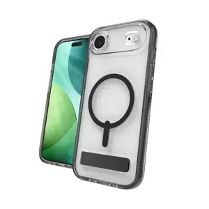 Aizsargvāks Snap ar statīvu ZAGG Santa Cruz priekš Apple iPhone 17 Air — grafēns, melns/caurspīdīgs, 6,5" ekrāns