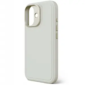 Silikona aizsargvāciņš Elmarc Decoded AntiMicrobial priekš iPhone 16, savietojams ar MagSafe (stone gray)