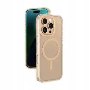 Силиконовый чехол Amazingthing Titan Pro Mag с магнитным кольцом для iPhone 16 Pro — розовое золото