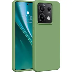 Силиконовый чехол Etteri для Xiaomi Redmi Note 13 Pro 5G — светло‑зелёный