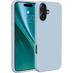 Силиконовый чехол Etteri для iPhone 16 Plus 6,7" — светло-голубой