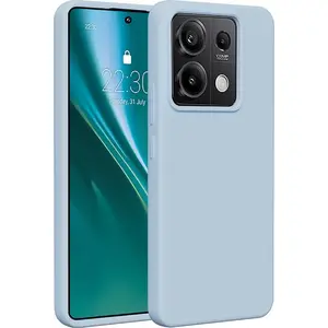 Силиконовый чехол Etteri для Xiaomi Redmi Note 13 Pro 5G — светло-голубой