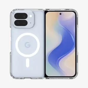 Mobile phone cover Spigen for Google Pixel 10 Pro Fold, transparent white, for 20.3 cm (8") screen, PC+TPU