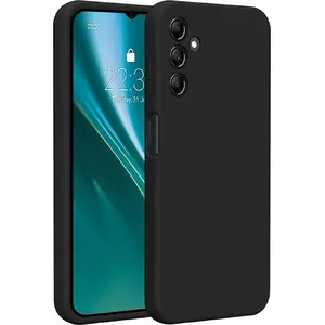 Silicone phone case Etteri for Samsung Galaxy A14 — black