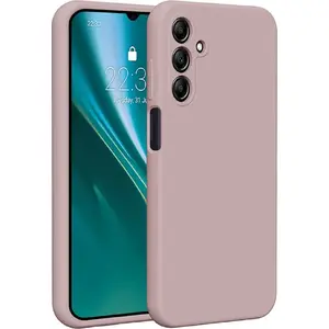 Silikona apvalks Etteri priekš Samsung Galaxy A15 (4G / 5G) — gaiši rozā