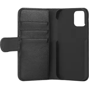 Phone wallet case Essentials for iPhone 12 mini, PU material, 3 card slots, Black