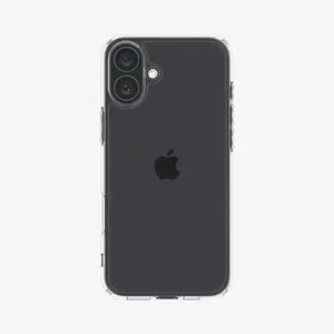 Spigen Crystal Hybrid iPhone 16 case, clear, PC+TPU, for 6.1" screen
