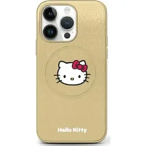 Protective hardcase Sourcing for iPhone 13 / 13 Pro 6.1" gold — leather finish, Kitty Head MagSafe compatible