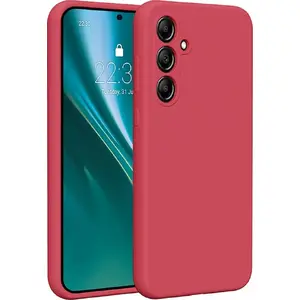Силиконовый чехол Etteri для Samsung Galaxy A35 5G, малиновый — защитный накладка