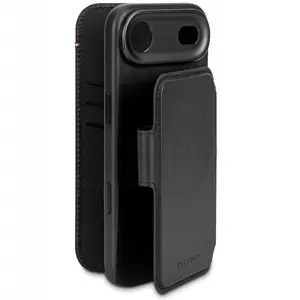 Elmarc Decoded кожаный съемный кошелек — защитный кожаный чехол для iPhone 17 Air с поддержкой MagSafe, черный