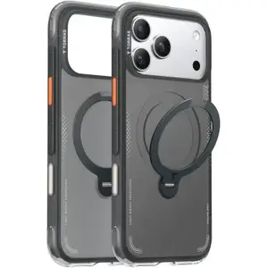 Чехол Amazingthing TORRAS Ostand Spin Air для iPhone 17 Pro, совместим с MagSafe, shadow black