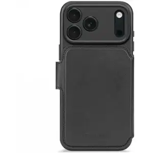 Elmarc Decoded кожаный съёмный кошелёк — кожаный защитный чехол для iPhone 17 Pro Max с поддержкой MagSafe (чёрный)