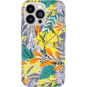 Protective case Tech21 EVO ART MagSafe for iPhone 13 Pro — Green Leaf design