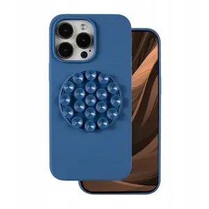 Силиконовый чехол Etteri Silicone Stick для iPhone 16 Pro Max 6,9" — синий