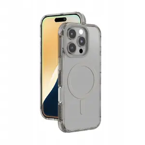 Protective silicone case Amazingthing Omni Mag Case for iPhone 16 Pro — gray