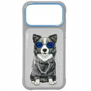 Чехол Nimmy Nimmy Glasses Cool Dog для iPhone 17 Pro, серый