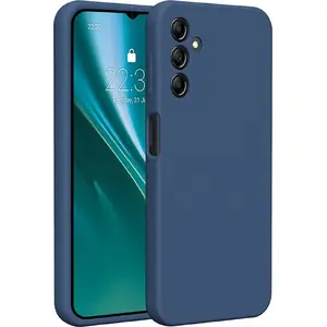 Силиконовый чехол Etteri для Samsung Galaxy A14 — тёмно-синий
