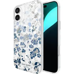 Чехол Protective Gems MagSafe для iPhone 16 Plus — Kate Spade New York, Flowerbed Blue