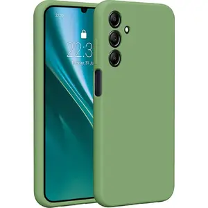 Silicone case Etteri for Samsung Galaxy A25 5G — transparent light green