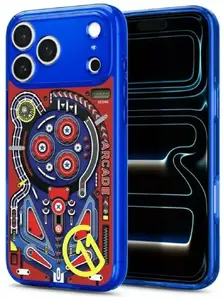 Чехол Spigen c11 Ultra Hybrid MagSafe для iPhone 17 Pro, прозрачный arcade дизайн