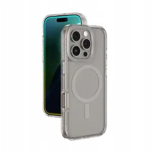 Protective silicone case Amazingthing Titan Pro Mag Case with magnetic ring for iPhone 16 Pro Max, gray
