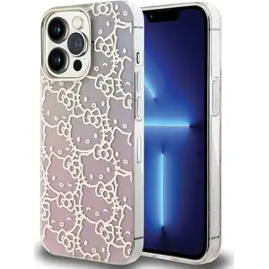 Sourcing Hello Kitty HKHCP15LHCHPEP чехол для iPhone 15 Pro 6.1" жесткий розовый IML Gradient Electrop Crowded Kitty Head