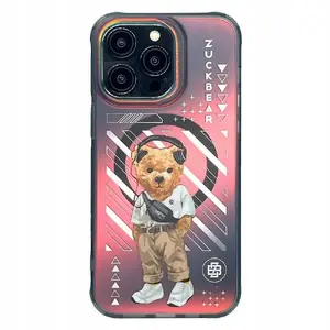 Protective phone case Zuck Bear NEW YORK NEVER SLEEPS MAG compatible with MagSafe for iPhone 15 Pro Max