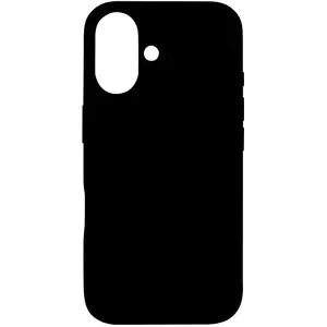Protective silicone case Pomologic for iPhone 16 with MagSafe compatibility, black