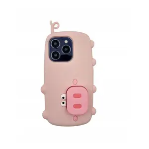 Vāciņš 3DCase ETUI CASE 3D PIG ar statīvu iPhone 13