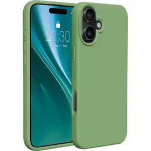 Silicone case Etteri for iPhone 16 6.1" in light green