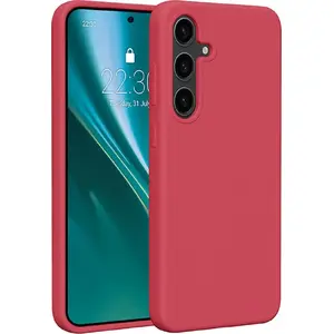 Silicone Case Etteri for Samsung Galaxy S24 Plus — raspberry, slim protective cover