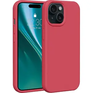 Silikona vāciņš Etteri priekš iPhone 15 6,1" — aveņu krāsa