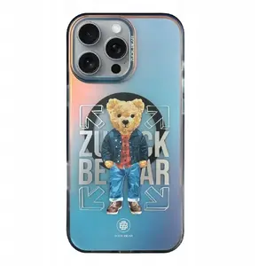 Smartphone case Zuck Bear CALIFORNIA COOL MAG compatible with MagSafe for iPhone 16 Pro Max — plaid shirt design