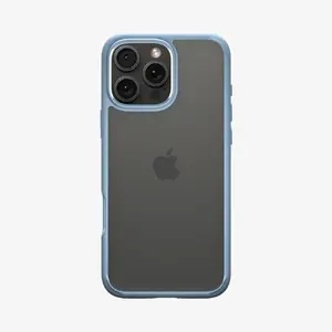 Чехол Spigen Crystal Hybrid для iPhone 16 Pro Max — PC+TPU, для экрана 6.9", синий прозрачный