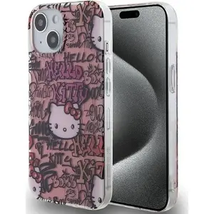 Phone case Sourcing Hello Kitty HKHCP15SHDGPTP for iPhone 15/14/13 6.1" hardcase pink IML Graffiti