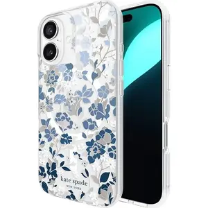 Чехол Protective Gems MagSafe для iPhone 16 — Kate Spade New York, Flowerbed Blue
