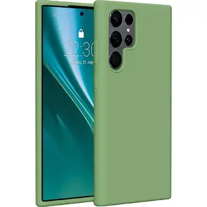 Silicone Case Etteri for Samsung Galaxy S22 Ultra — light green