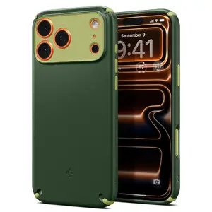 Чехол Spigen Nano Pop Hybrid (MagFit) для iPhone 17 Pro Max — тёмно‑зеленый, PC+TPU, для экрана 6,9"
