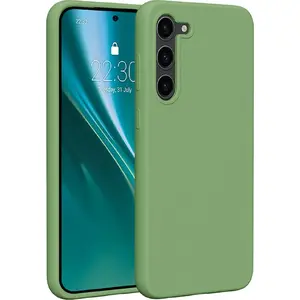 Silikona aizsargvālītis Etteri priekš Samsung Galaxy S23 Plus — gaiši zaļš