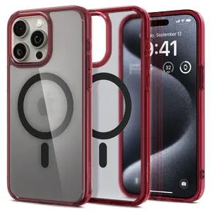 Чехол Spigen ACS07057 Cover для iPhone 15 Pro, 6.1" (15.5 см), PC+TPU, красный с рисунком