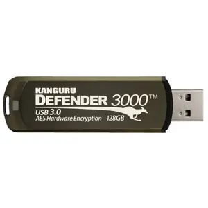 Secure USB Flash Drive iStorage Kanguru Defender 3000 — 16 GB, USB 3.2 Gen 1 (USB 3.0), USB Type-A, AES-XTS 256-bit hardware encryption