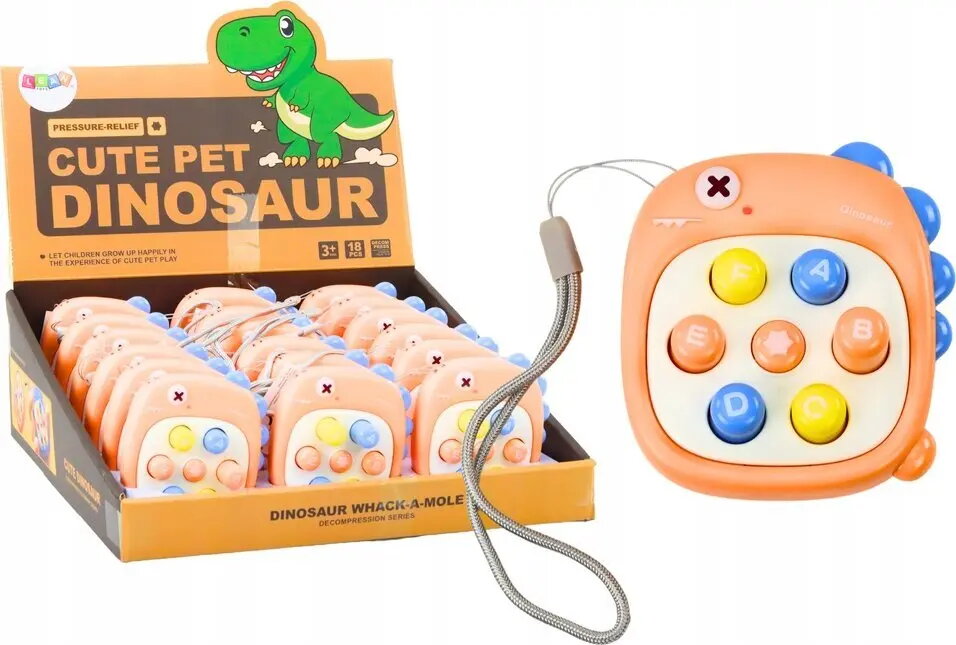 LEANToys Whack-A-Mole veiklības spēle `Literki` Dinozaurs