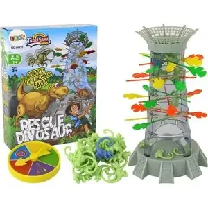 LEANToys Family Dexterity Game 'Falling Dinosaurs' — tower and stick balancing set