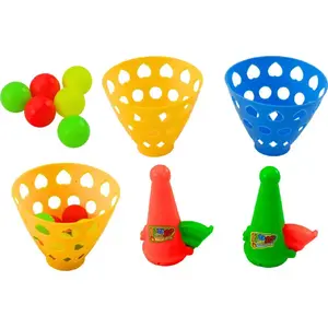 Игра на ловкость LEANToys Ловец Бросатель Мячей с кольцами — LEANToys 20490