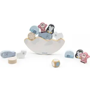 Wooden Stacking Balance Game viga toys — Arctic Animals puzzle set
