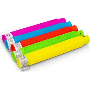 MIDEX Pop Tubes stiepjamā caurule ar gaismu — sensorāla rotaļlieta, modelis 646551